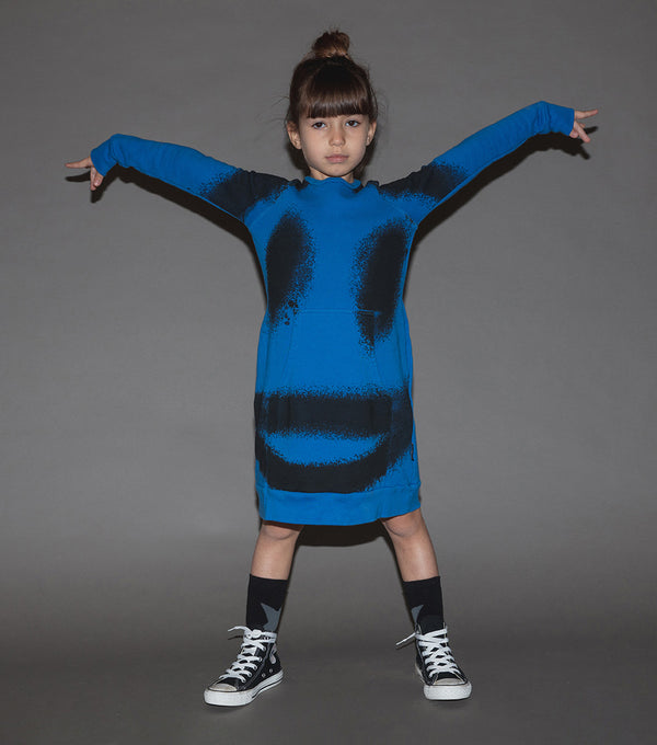 Nununu Sprayed Smiles A Dress Vintage Grey