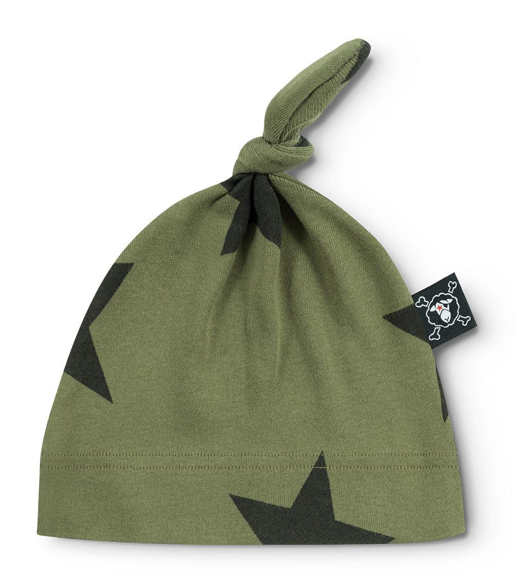 nununu star baby hat olive