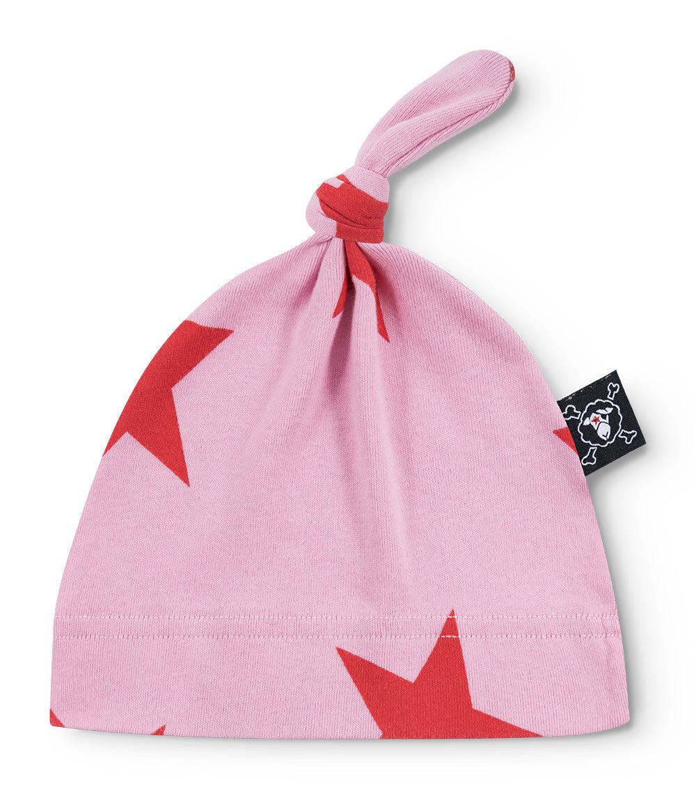 nununu star baby hat super pink