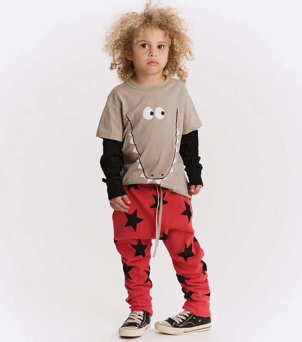 Nununu Star Baggy Pants Smokey Red