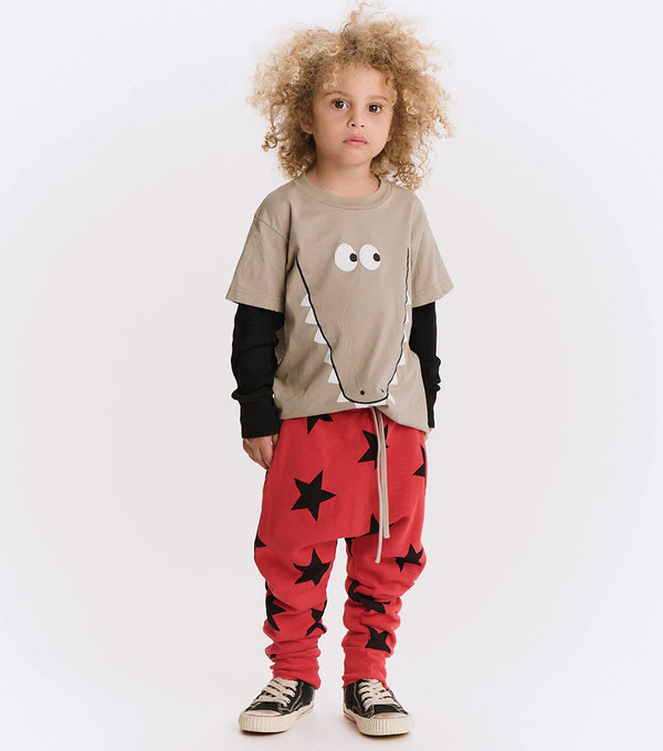 Nununu Star Baggy Pants Smokey Red