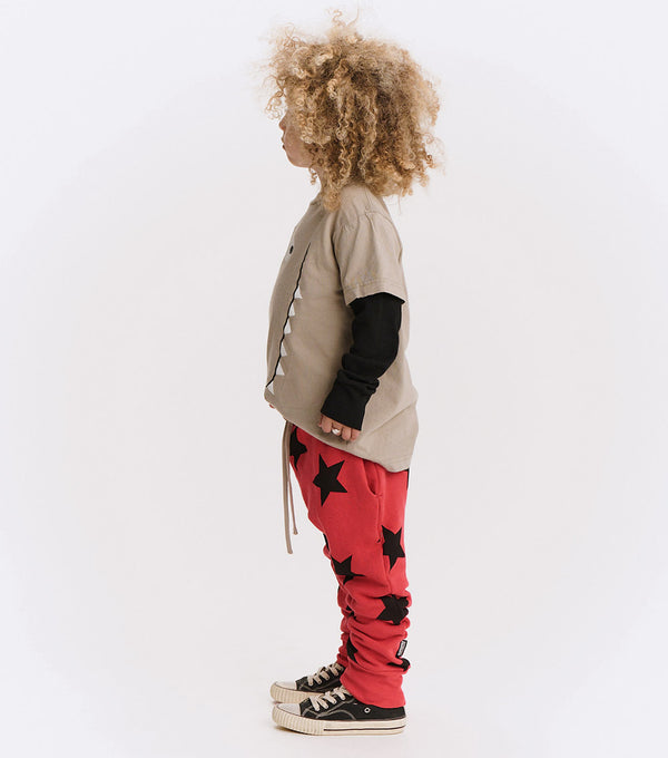 Nununu Star Baggy Pants Smokey Red