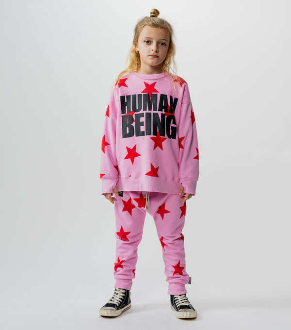 Nununu Star Baggy Pants Super Pink