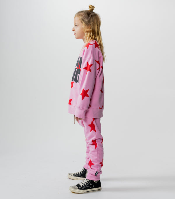 Nununu Star Baggy Pants Super Pink