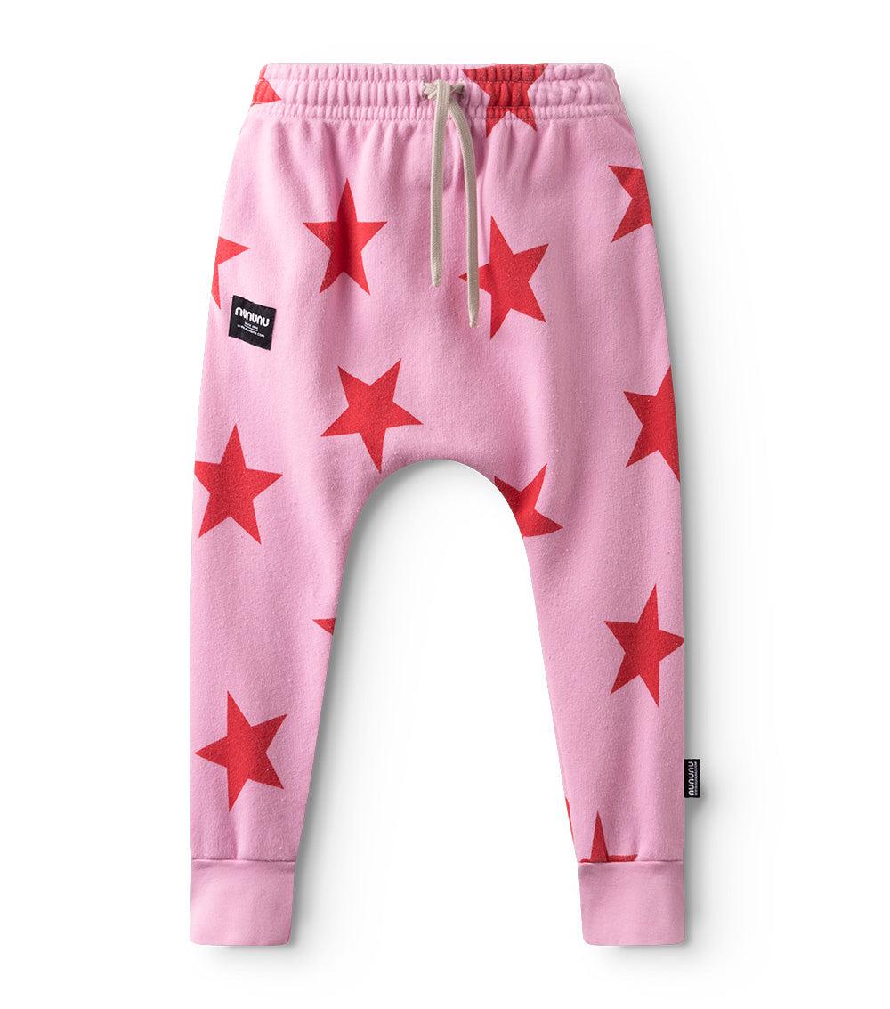 nununu star baggy pants super pink