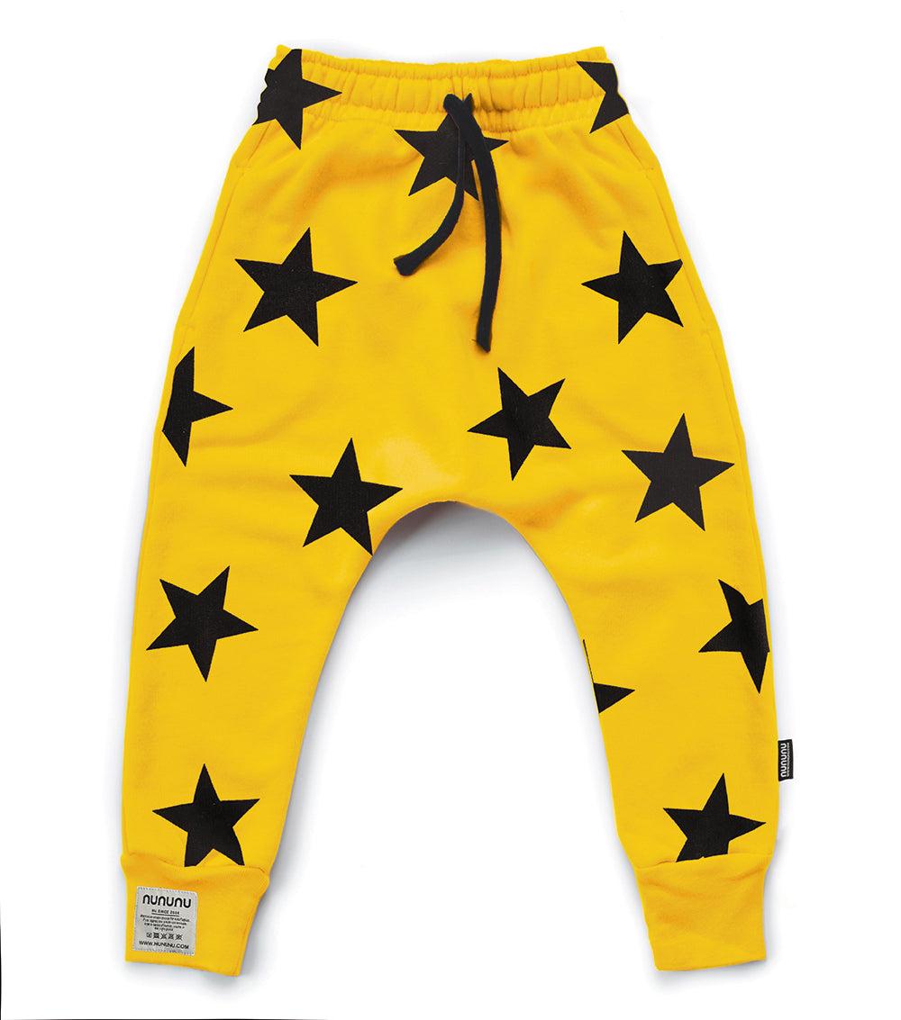 nununu star baggy pants yellow