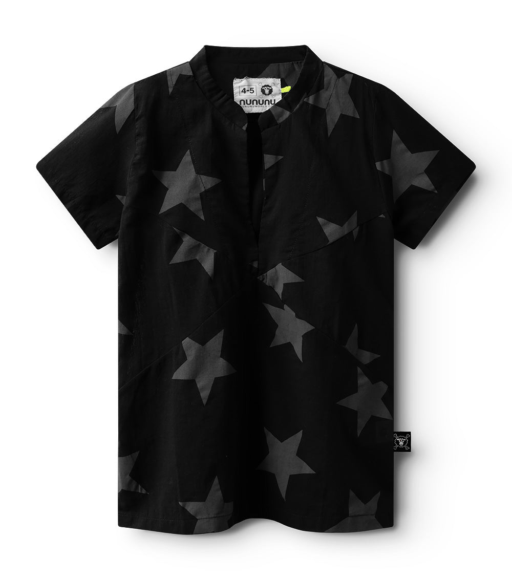 nununu star beach shirt black