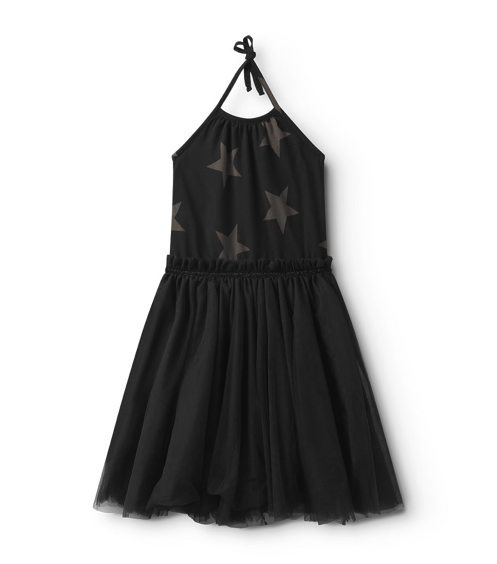 nununu star collar tulle dress