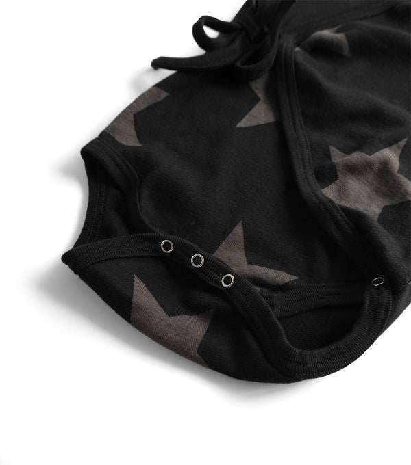 Nununu Star Envelope Onesie Black