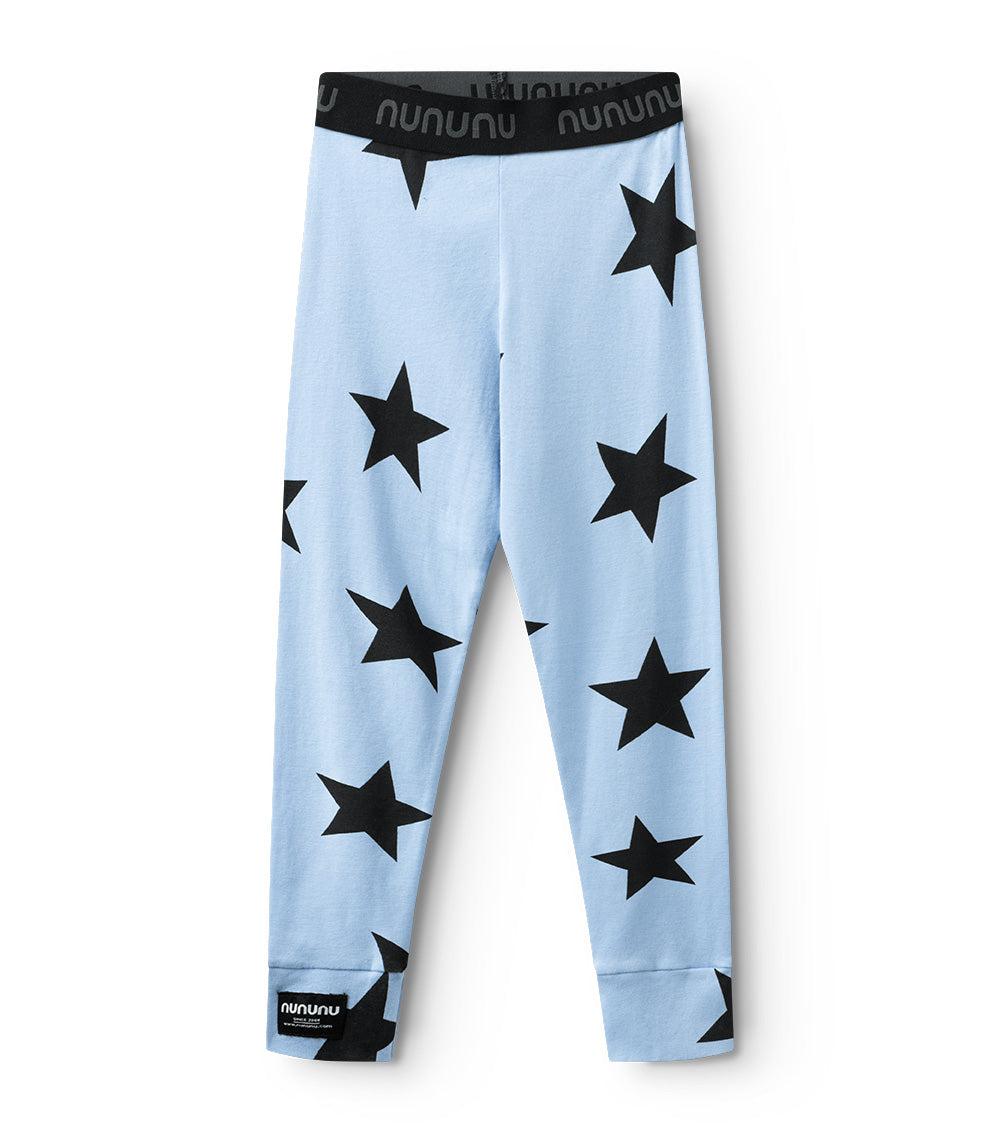 nununu star leggings foggy blue