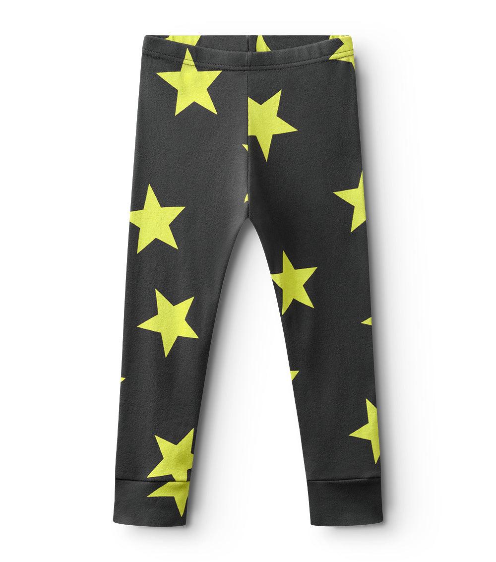 nununu star leggings graphite/hot lime