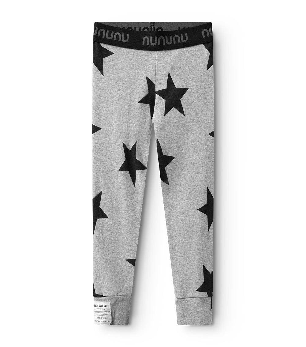 nununu star leggings heather grey