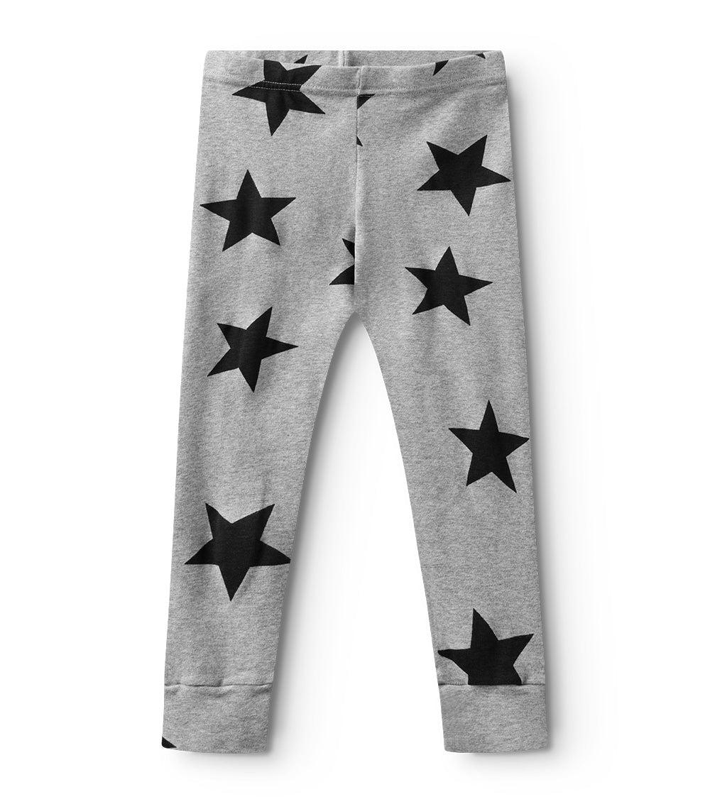 nununu star leggings heather grey