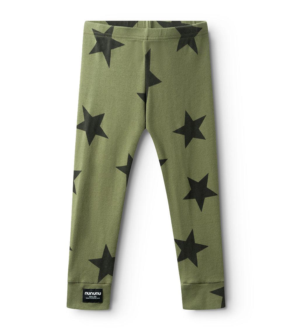 nununu star leggings olive