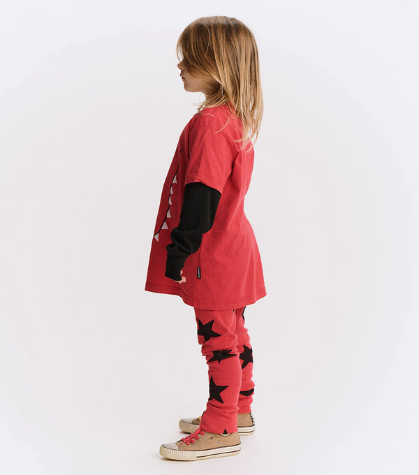 Nununu Star Leggings Smokey Red