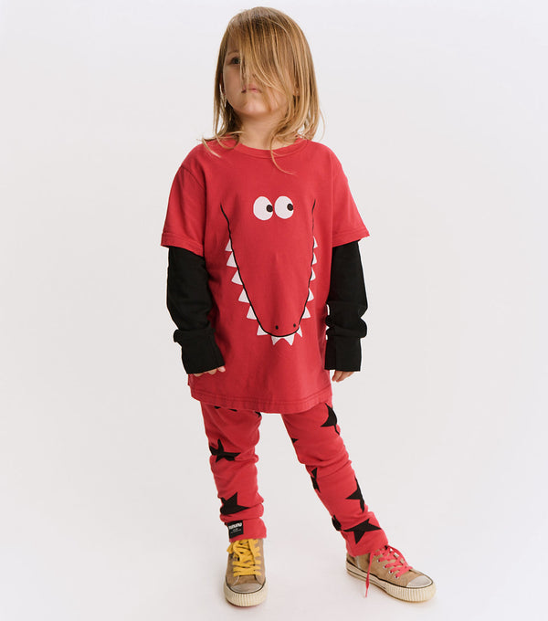 Nununu Star Leggings Smokey Red