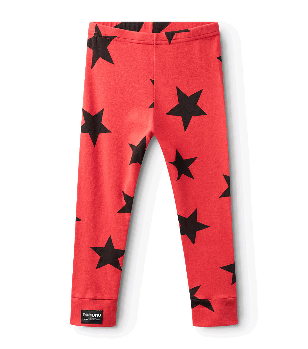 nununu star leggings smokey red