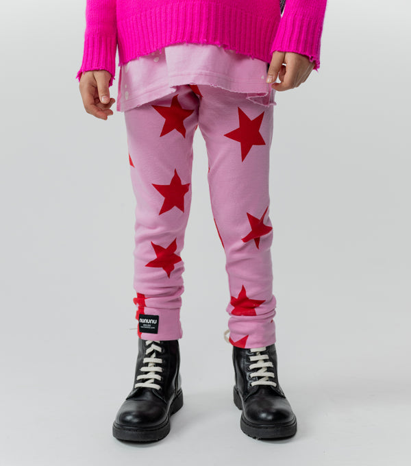 Nununu Star Leggings Super Pink