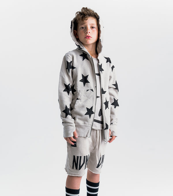 Nununu Star Light Zip Hoodie Smokey Grey