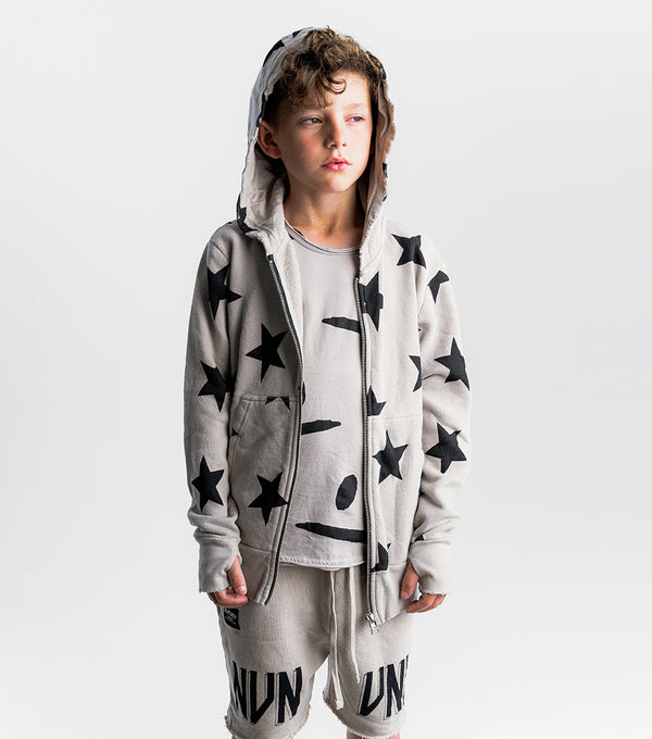 Nununu Star Light Zip Hoodie Smokey Grey
