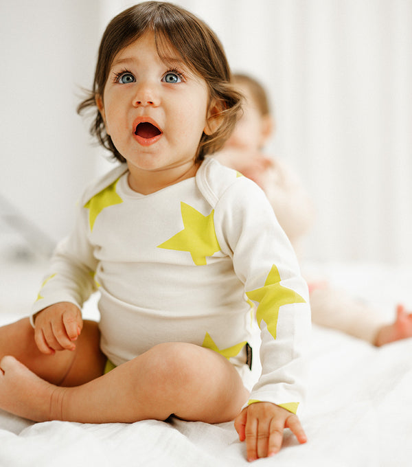 Nununu Star Onesie Natural