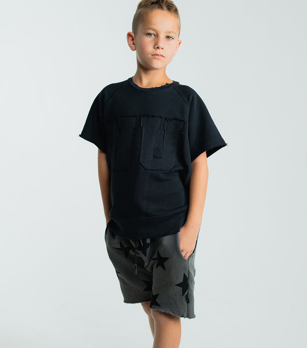 Nununu Star Rounded Sweatshorts Dyed Graphite