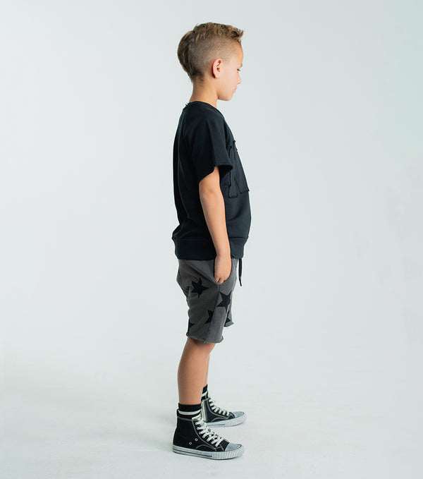 Nununu Star Rounded Sweatshorts Dyed Graphite