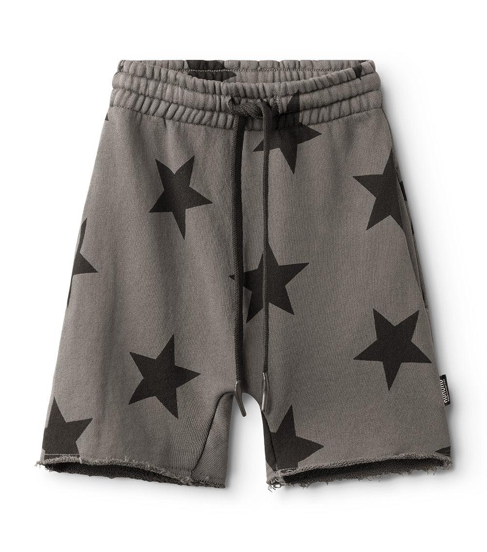 nununu star rounded sweatshorts dyed graphite
