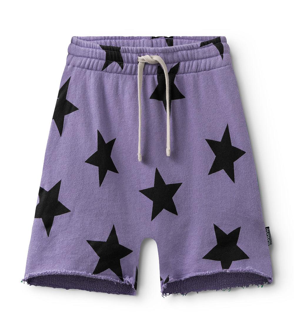 nununu star rounded sweatshorts mauve mist