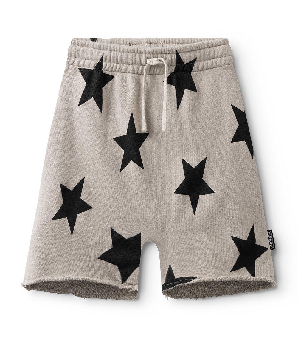 nununu star rounded sweatshorts smokey grey