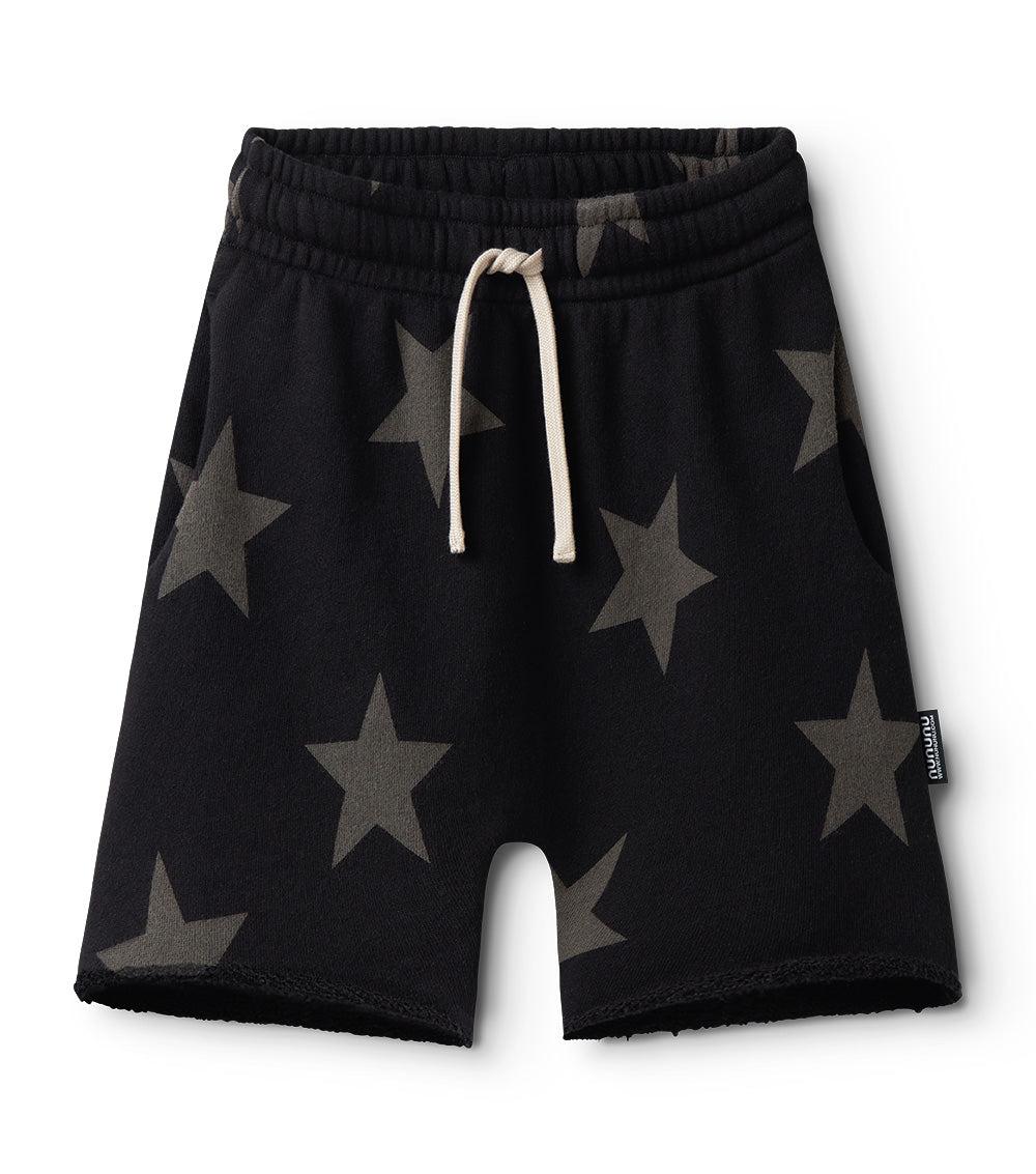 nununu star sweatshorts black