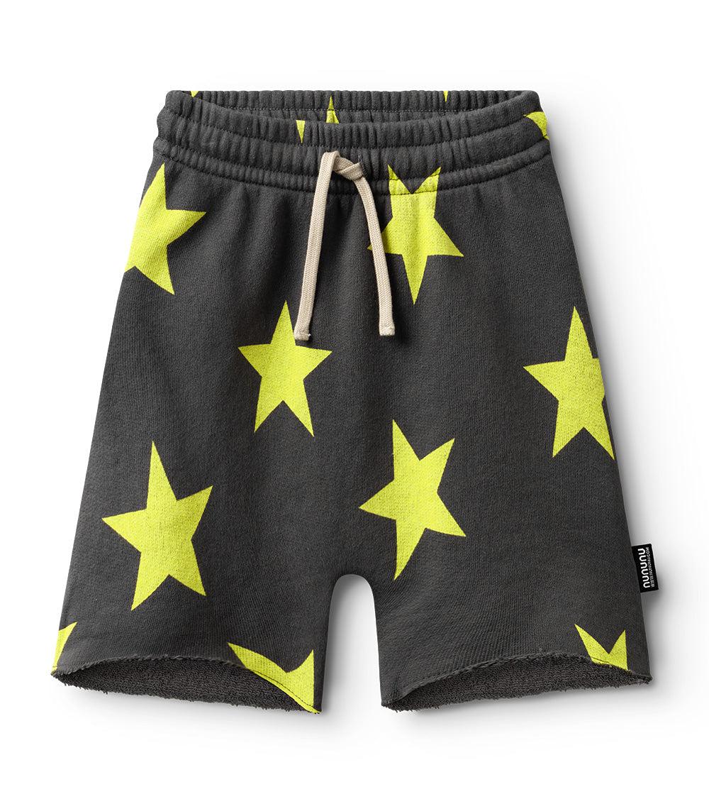 nununu star sweatshorts graphite/hot lime