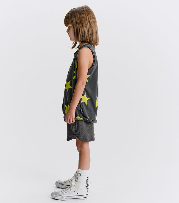 Nununu Star Tanktop Graphite/hot Lime