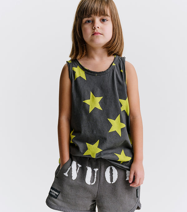 Nununu Star Tanktop Graphite/hot Lime