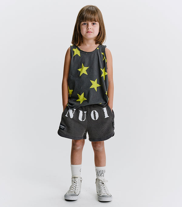 Nununu Star Tanktop Graphite/hot Lime