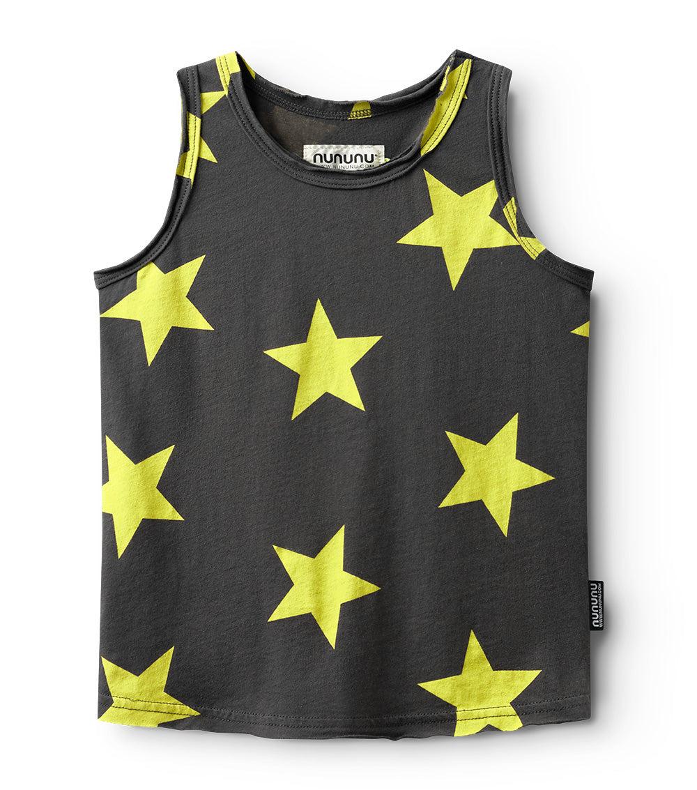 nununu star tanktop graphite/hot lime