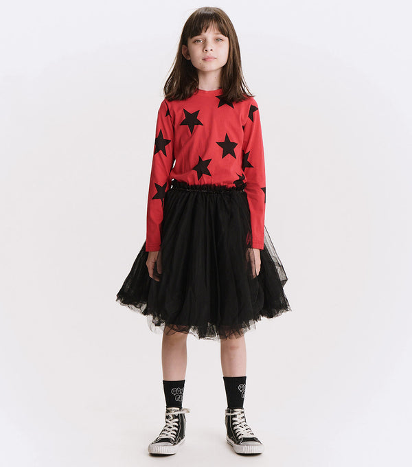 Nununu Star Tulle Dress Smokey Red