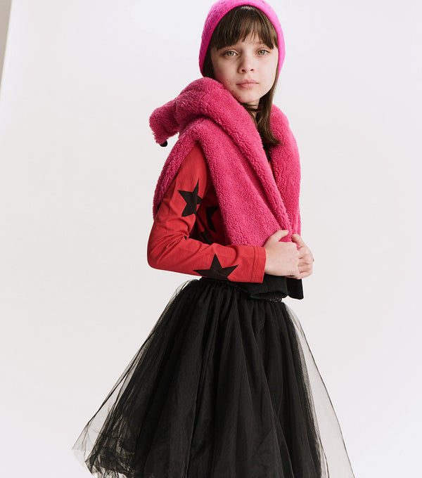 Nununu Star Tulle Dress Smokey Red