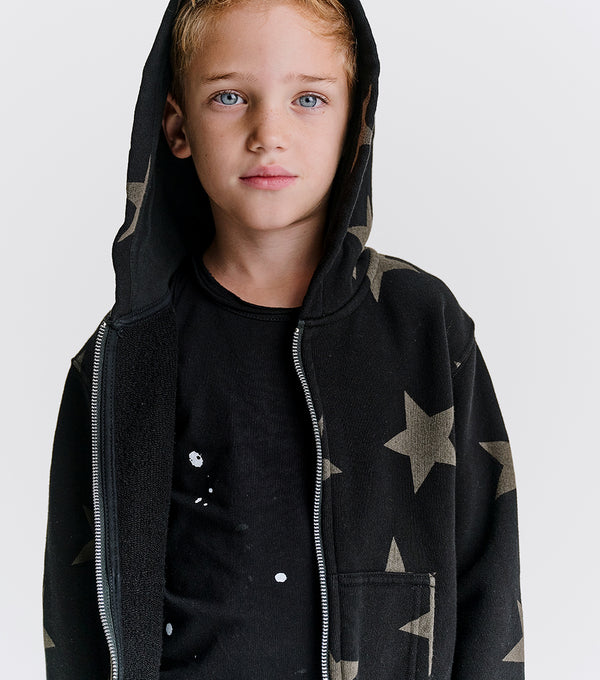 Nununu Star Zip Hoodie Black