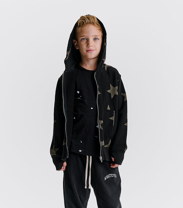 Nununu Star Zip Hoodie Black
