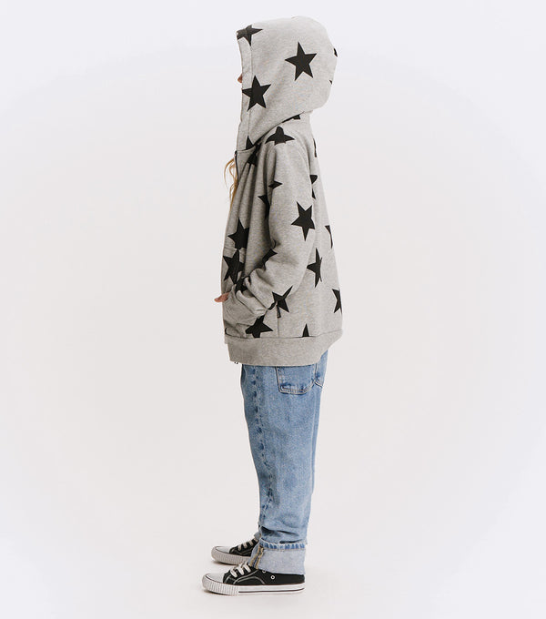 Nununu Star Zip Hoodie Heather Grey