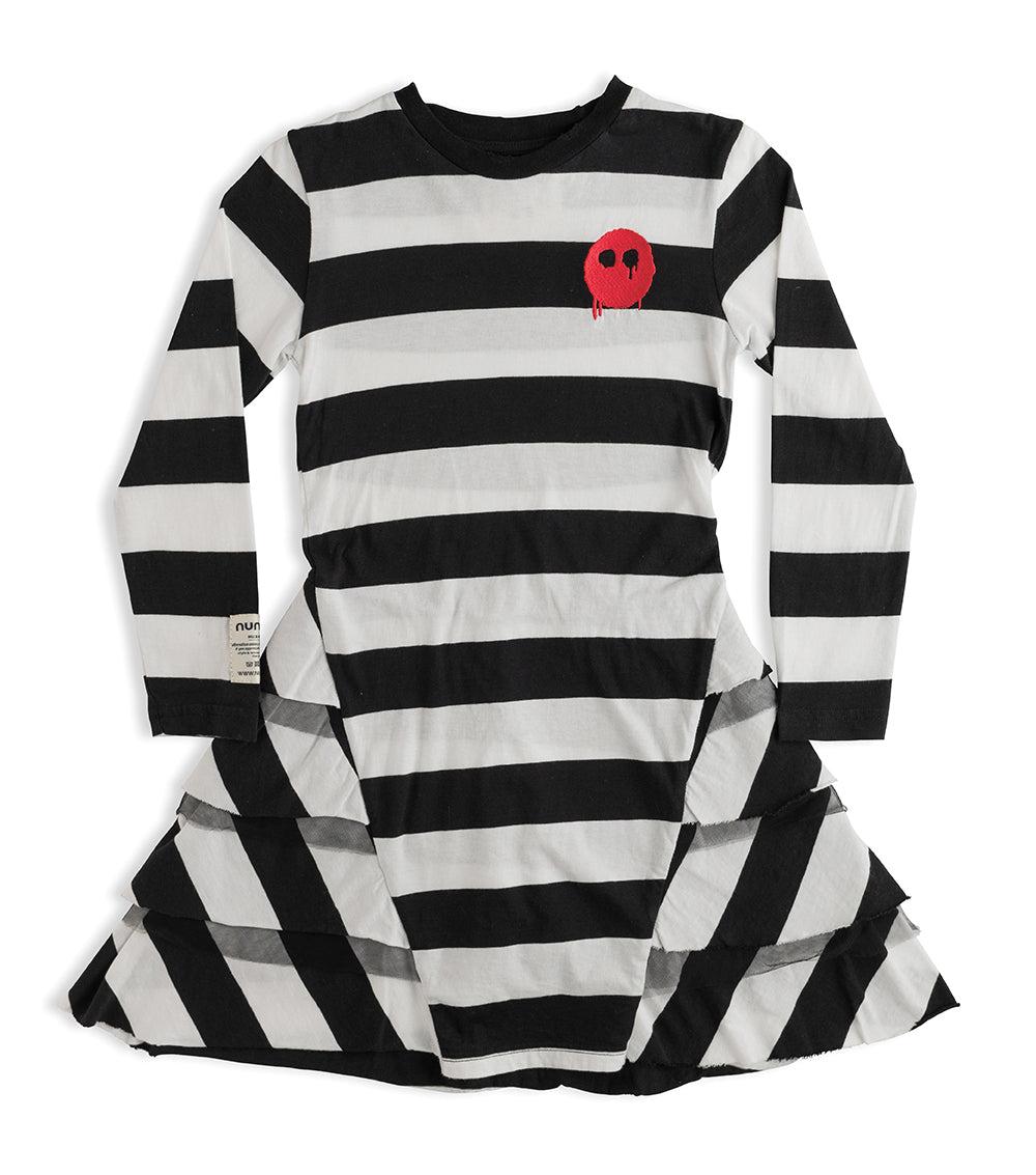 nununu striped layered dress