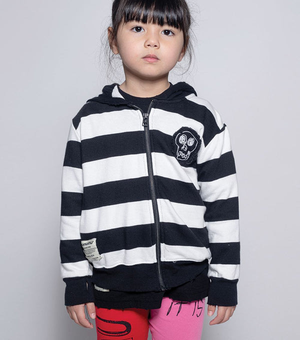 Nununu Striped Zip Hoodie
