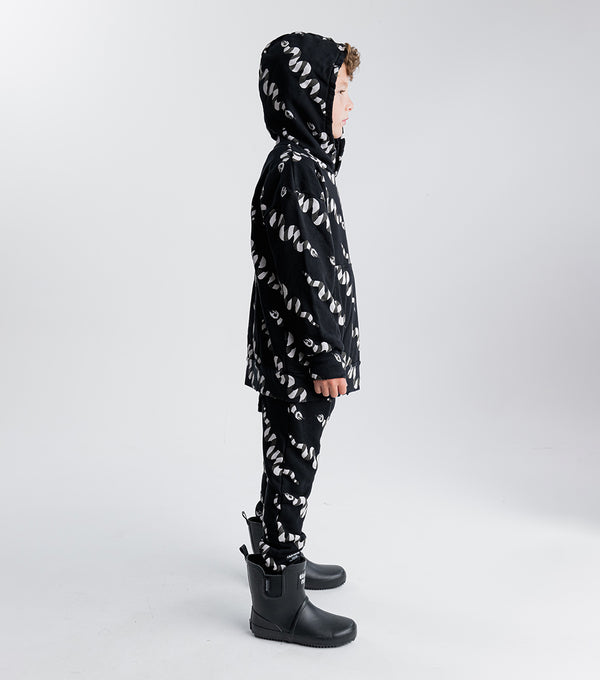 Nununu Stripey Snakes Baggy Pants Black