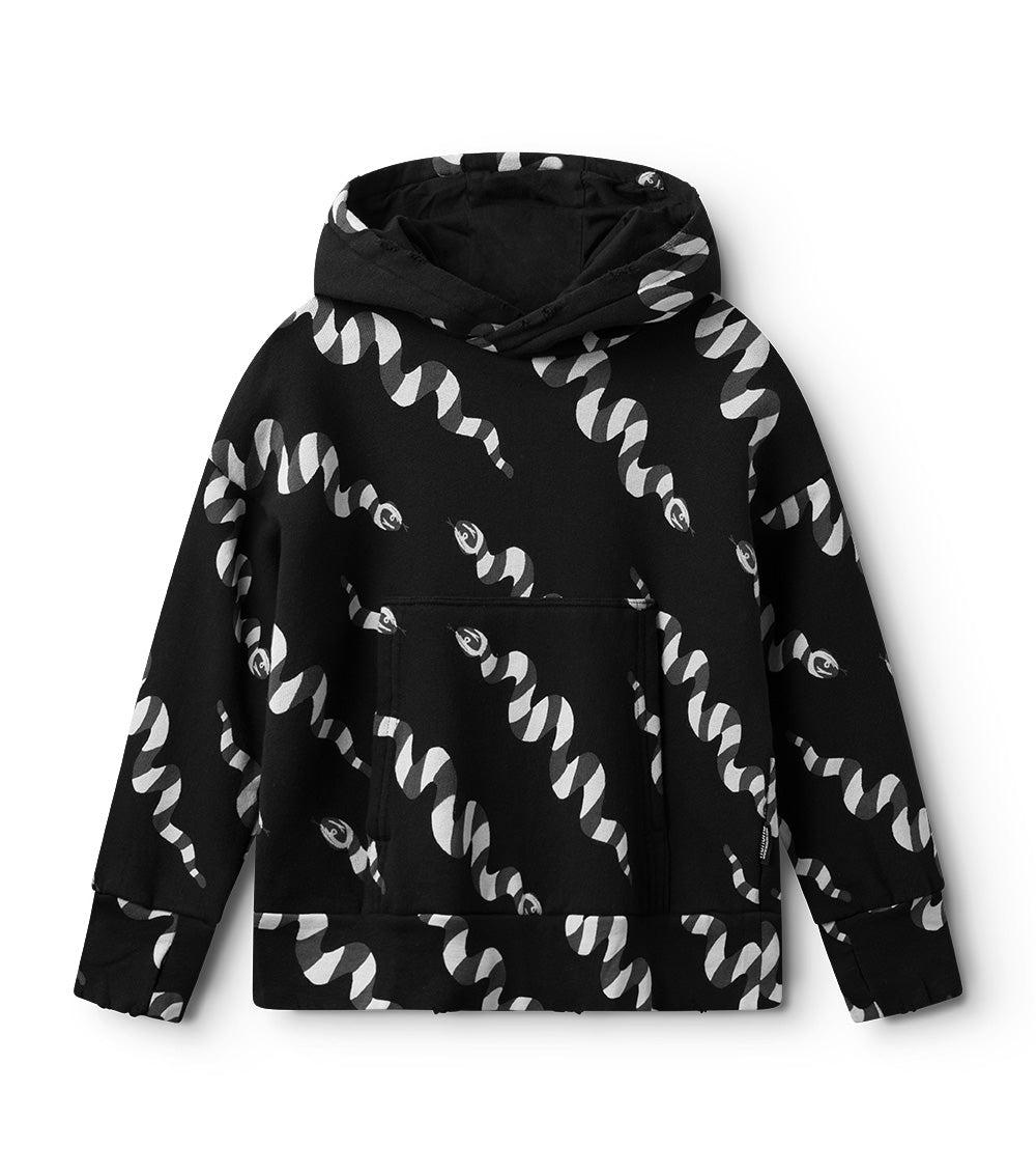 nununu stripey snakes hoodie