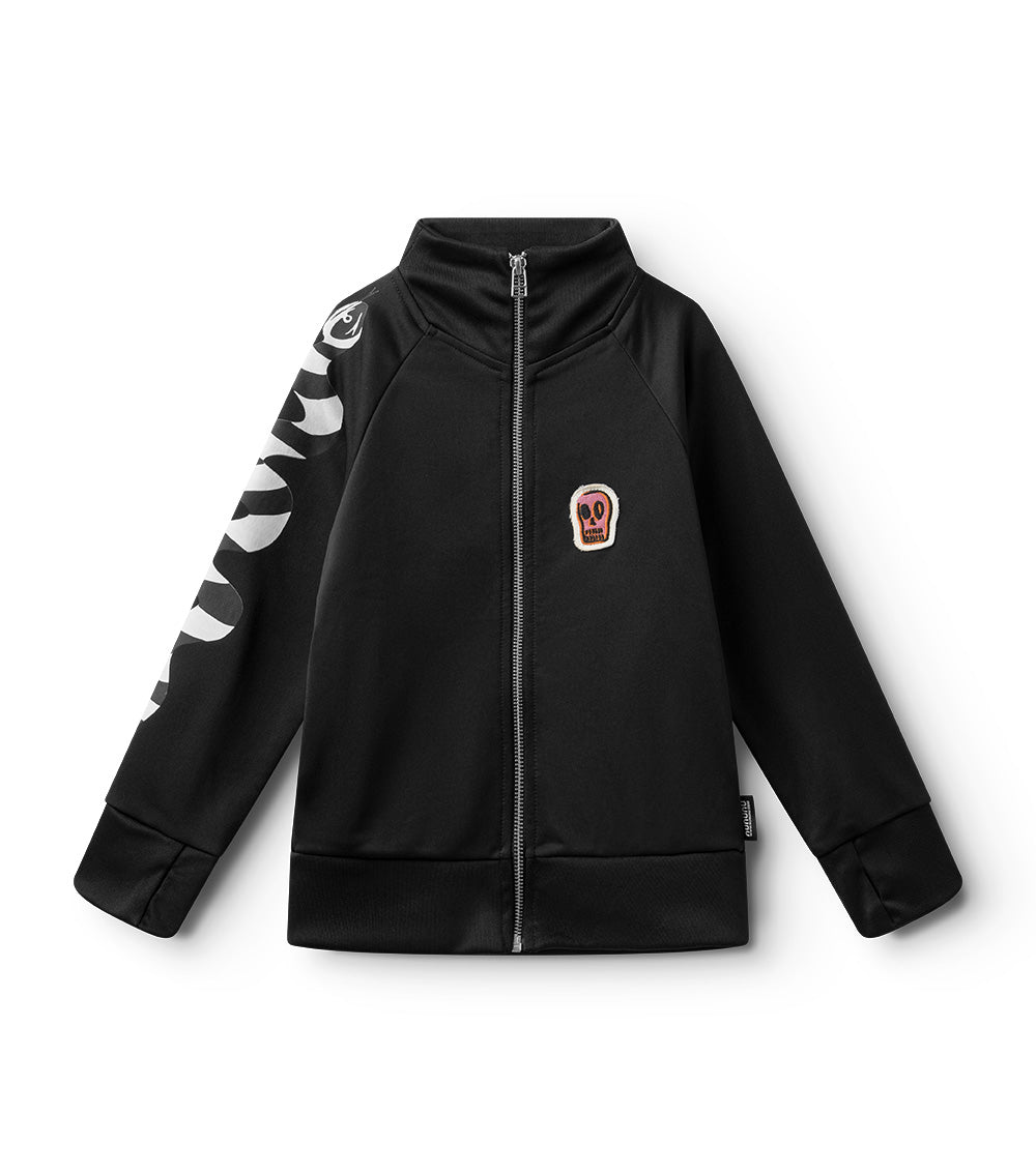 nununu stripey snakes sporty jacket black