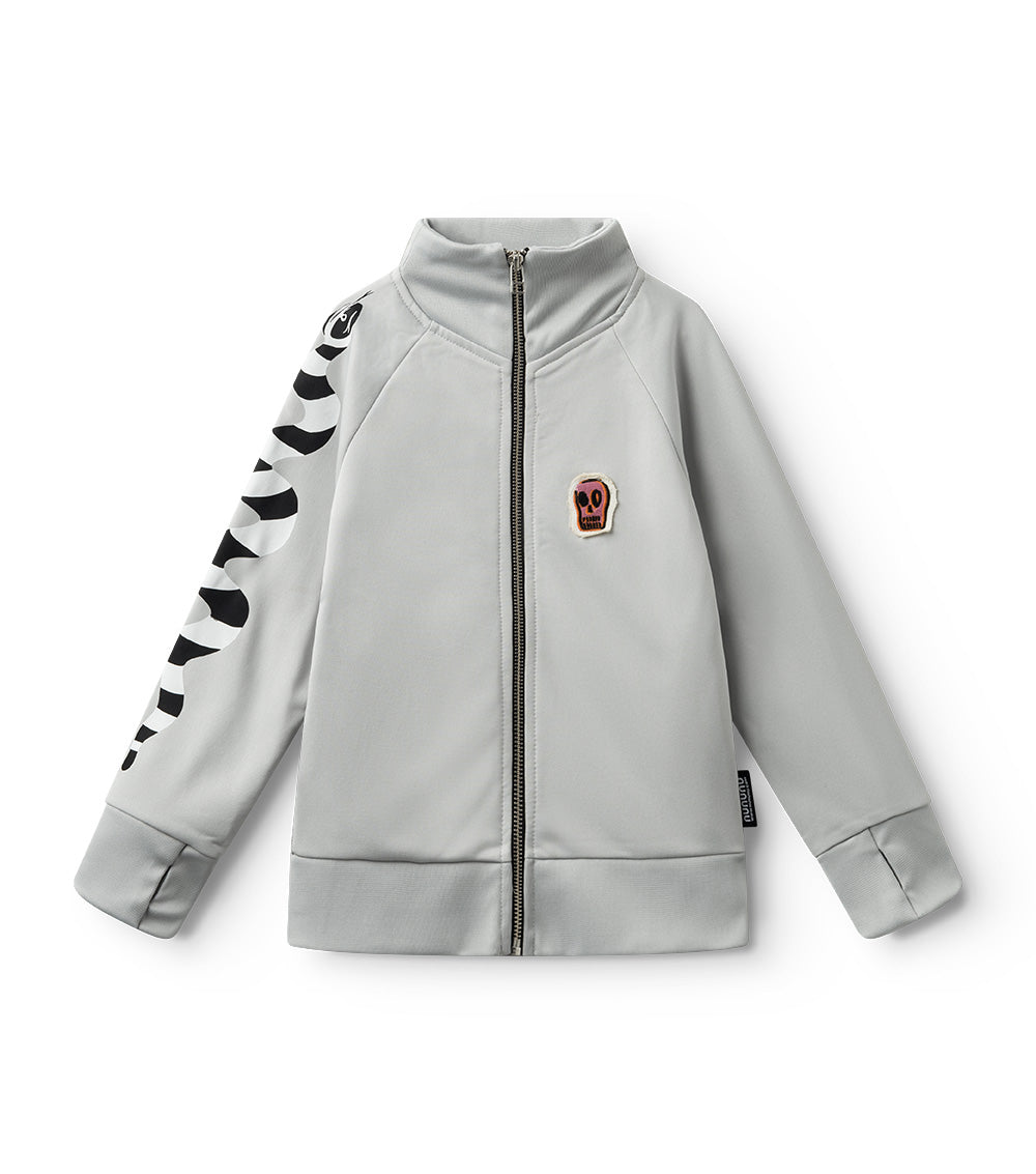 nununu stripey snakes sporty jacket smokey grey