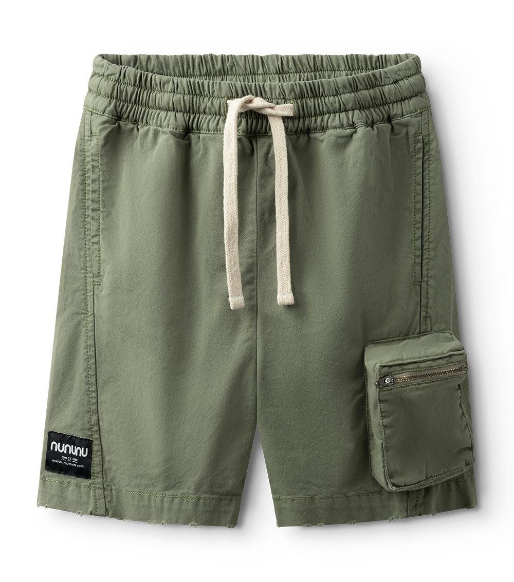 nununu summer cargo shorts olive