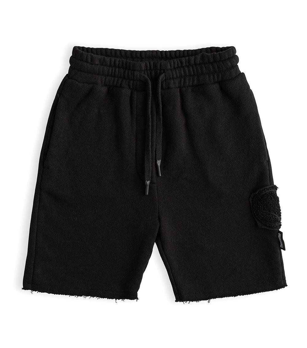nununu tennis ball patch sweatshorts black