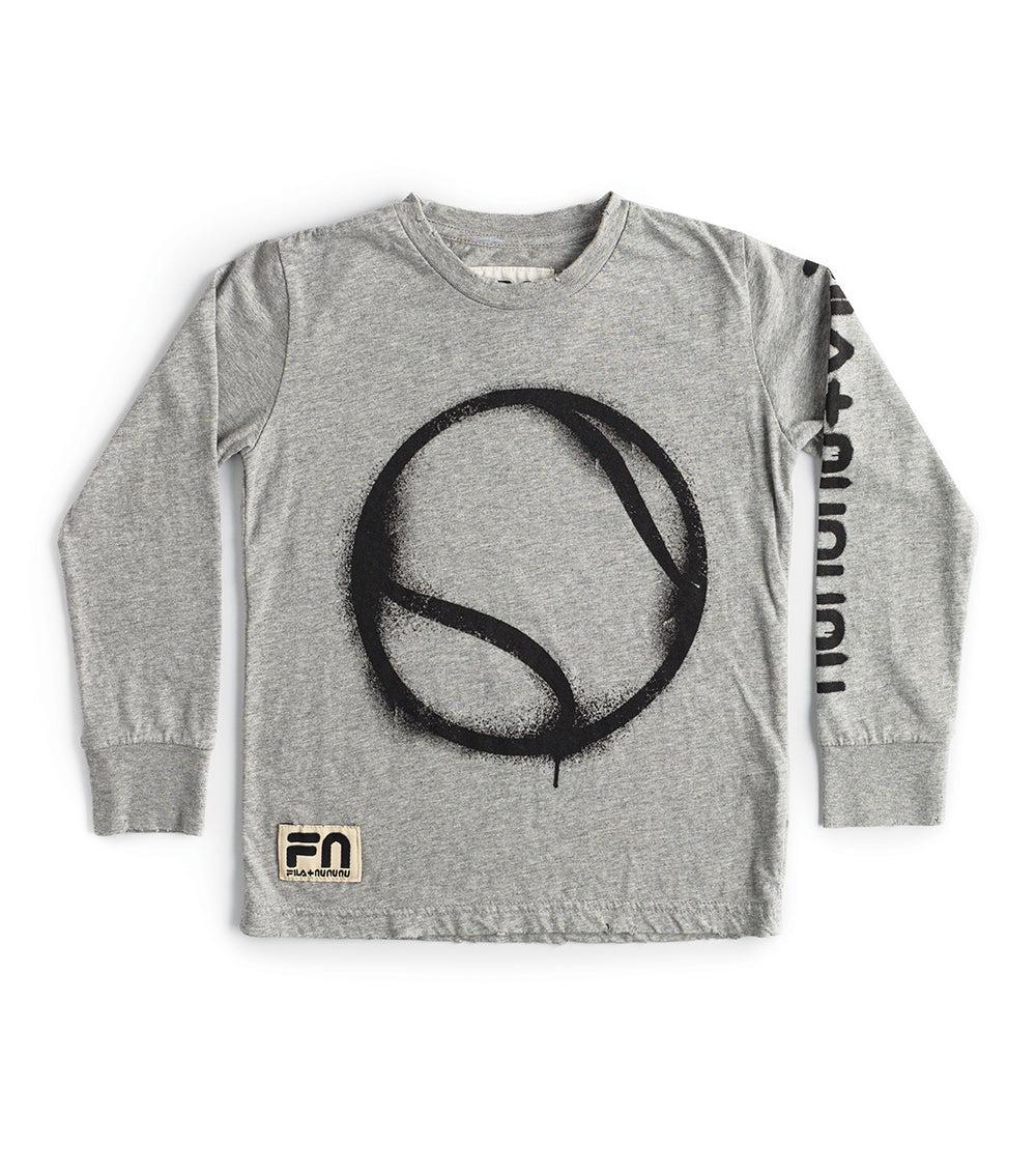 nununu tennis ball shirt heather grey